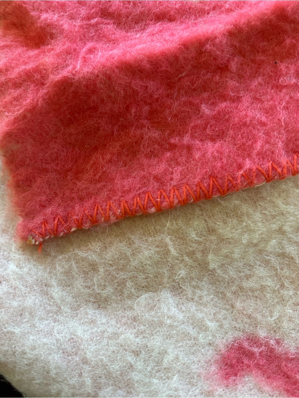 Coral and Cream Plush Decorative Throw Blanket - Cozy Home Bedding - Picture 3 of 4